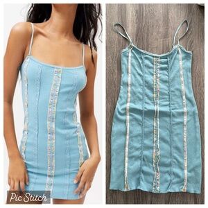 Urban Outfitters Roxane seamed ribbed mini dress